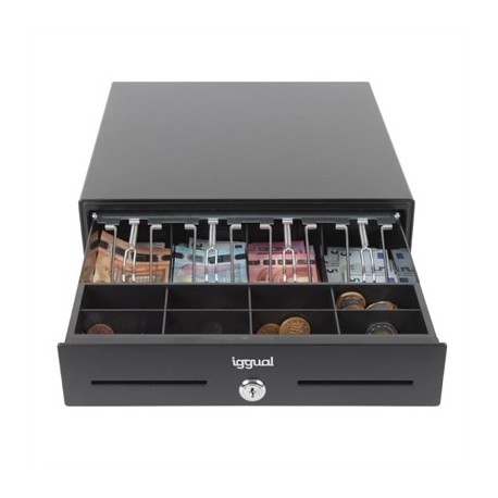 IGGUAL CAJON PORTAMONEDAS IRON-XS 33CM 4+8 NEGRO