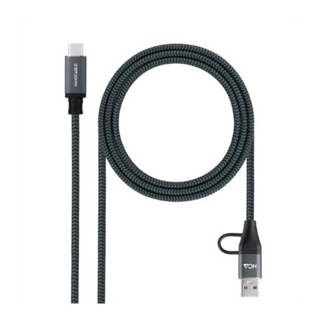 NANOCABLE CABLE USB3.2 100W USB-C+A/USB-C 1 M