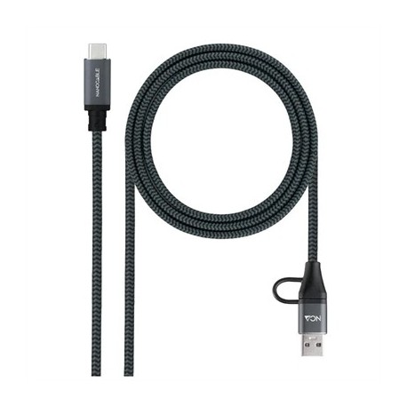 NANOCABLE CABLE USB3.2 100W USB-C+A/USB-C 1,5 M