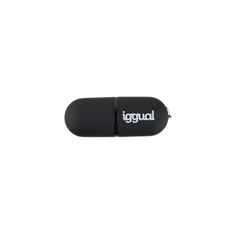 IGGUAL LAPIZ USB 2.0 16GB PEN16 NEGRO CON TAPA