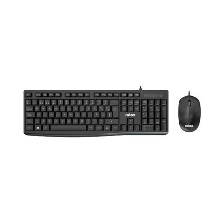 NILOX TECLADO Y RATON USB NXKME0012 NEGRO