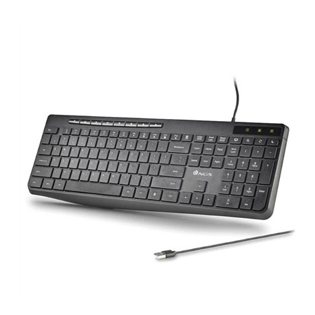 NGS TECLADO USB SPECTRA ULTRA SLIM SILEN. USB-A