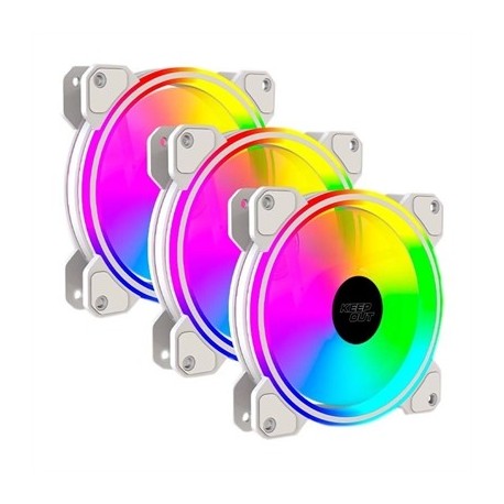 KEEP OUT VENTILADOR XFC-120DRW WHITE 5V ARGB 3X2