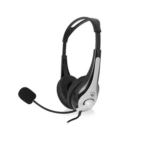EWENT EW3562 AURICULARES + MICROFONO STEREO NEGRO