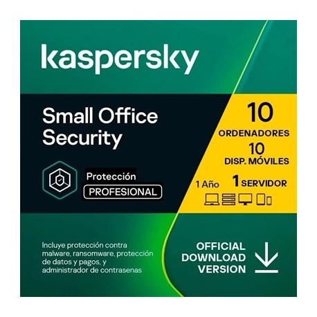 KASPERSKY SMALL OFFICE SECURITY V7 10+1 ES ESD