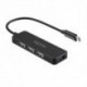 APPROX HUB USB TIPO-C 3USB 2.0 + 1PUERTO USB 3.0