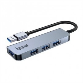 IGGUAL HUB USB-A 3.0 X 4 PUERTOS USB-A 3.0