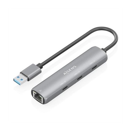 AISENS USB-A 3.0 DOCK A RJ45 HUB 3XUSB-C 15CM