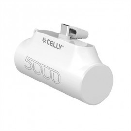 CELLY POWERBANK COMPACTA USB-C 5000 MAH BLANCA
