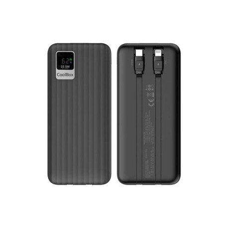 COOLBOX POWERBANK DP10 10000MAH LCD NEGRO CARG RAP