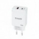 TOOQ CARGADOR PARED GAN USB-C/PD+USB-A/QC 45W