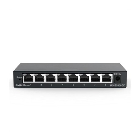 REYEE UNMANAGED SWITCH 8XGB RJ45 STEEL CASE